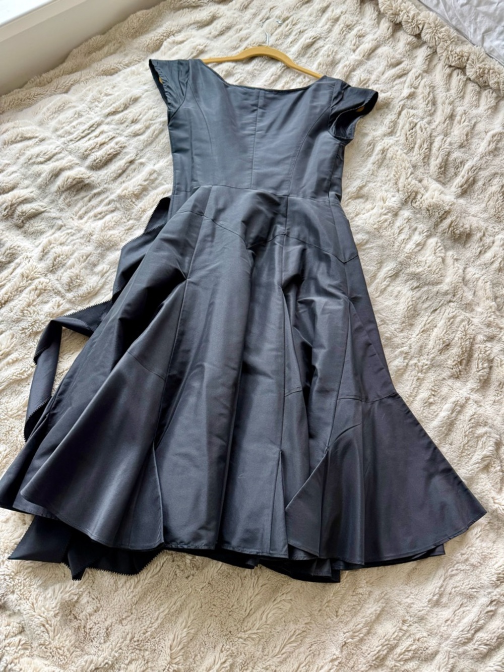 Diane Von Furstenberg Sue Park Black Wrap Fit-and-Flare Cocktail Dress